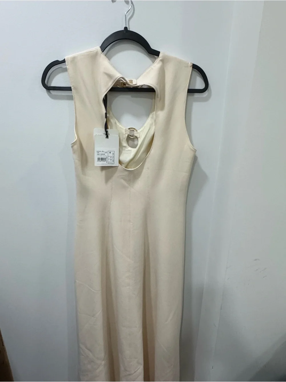 NWT Nocturne Cut-Out Midi Dress Sleeveless Keyhole Ivory Size M 🔥🔥🔥